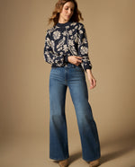 Jean wide leg silueta amplia - Azul