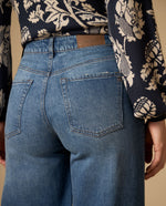 Jean wide leg silueta amplia - Azul