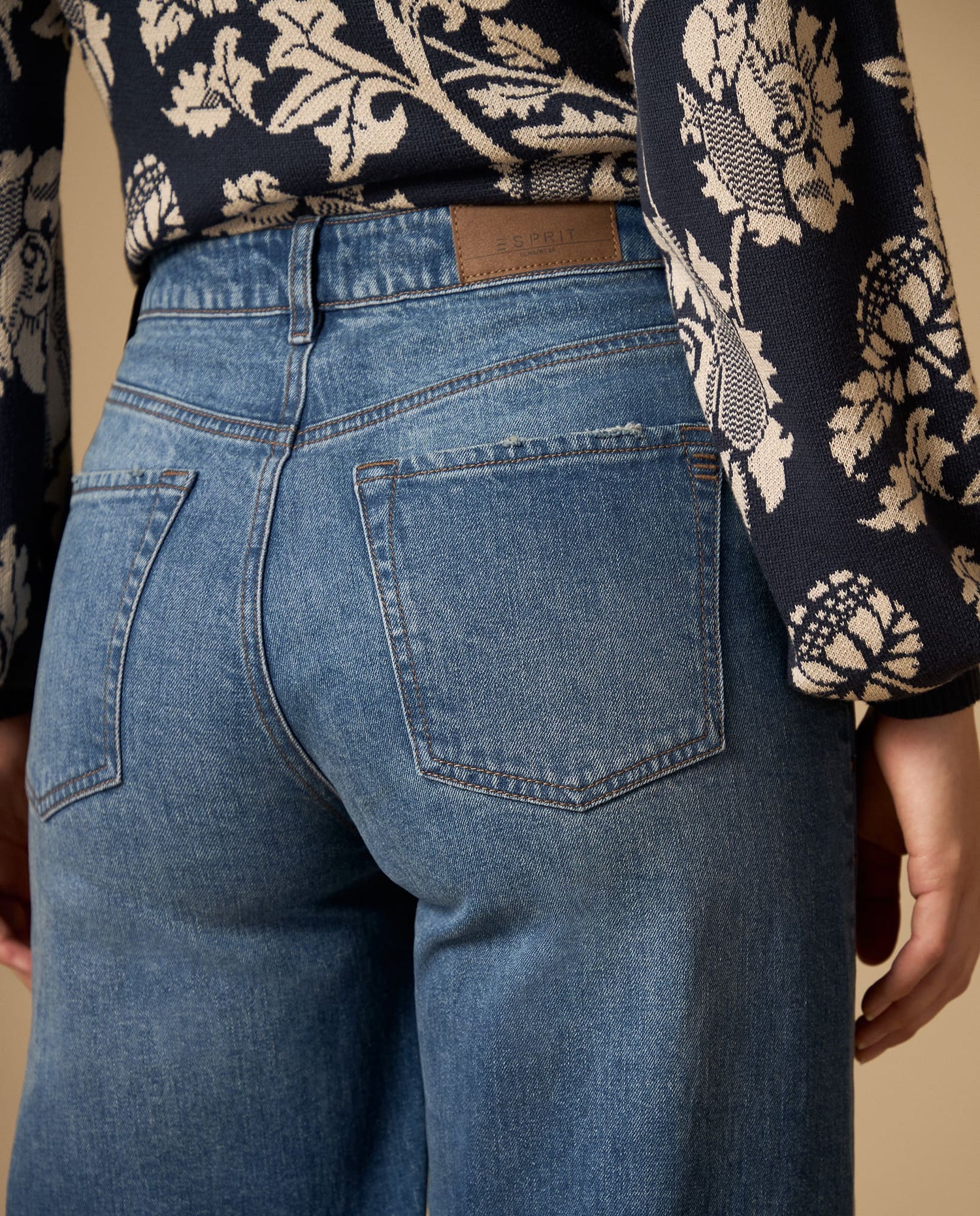 Jean wide leg silueta amplia - Azul