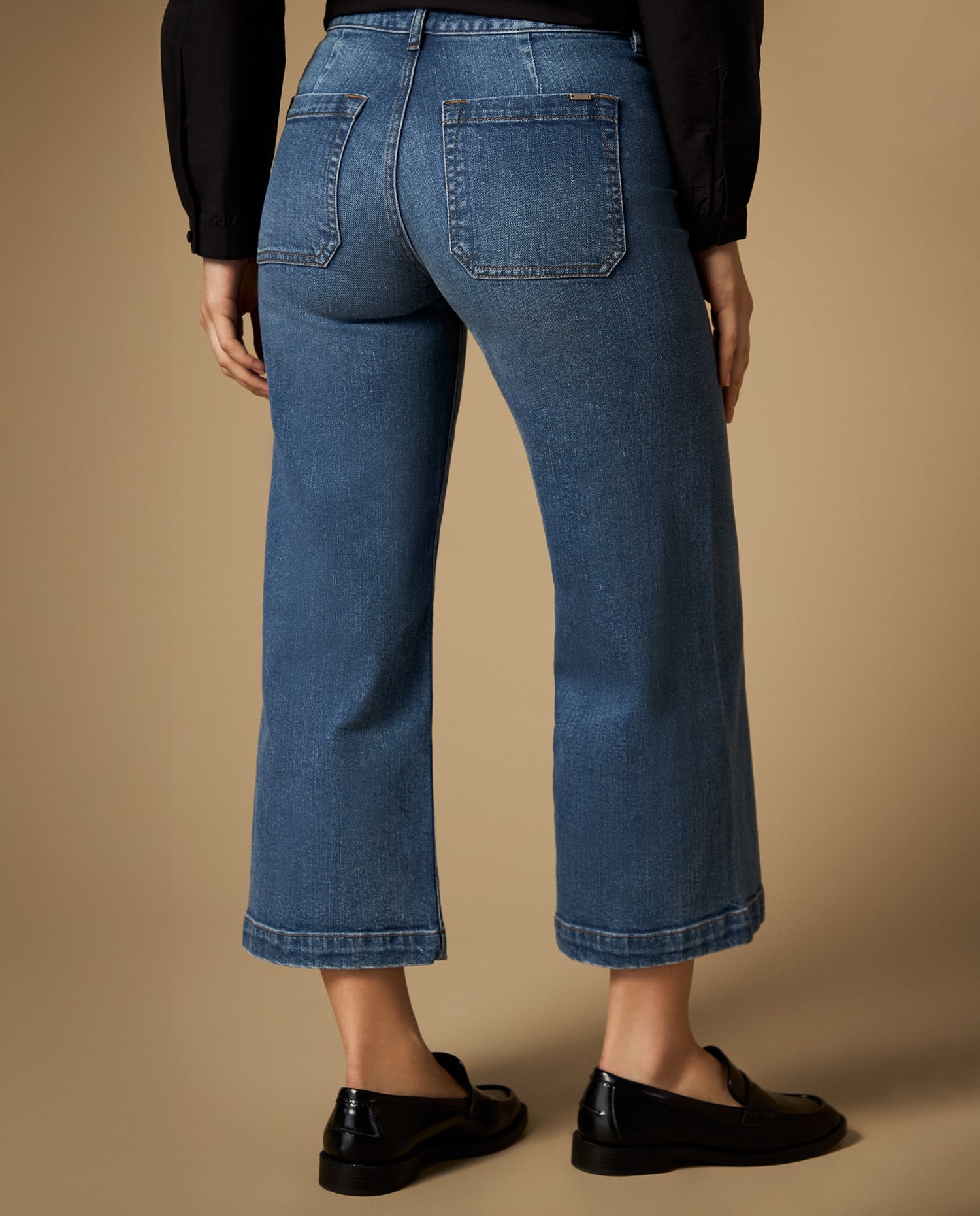 Jean culotte largo capri - Azul