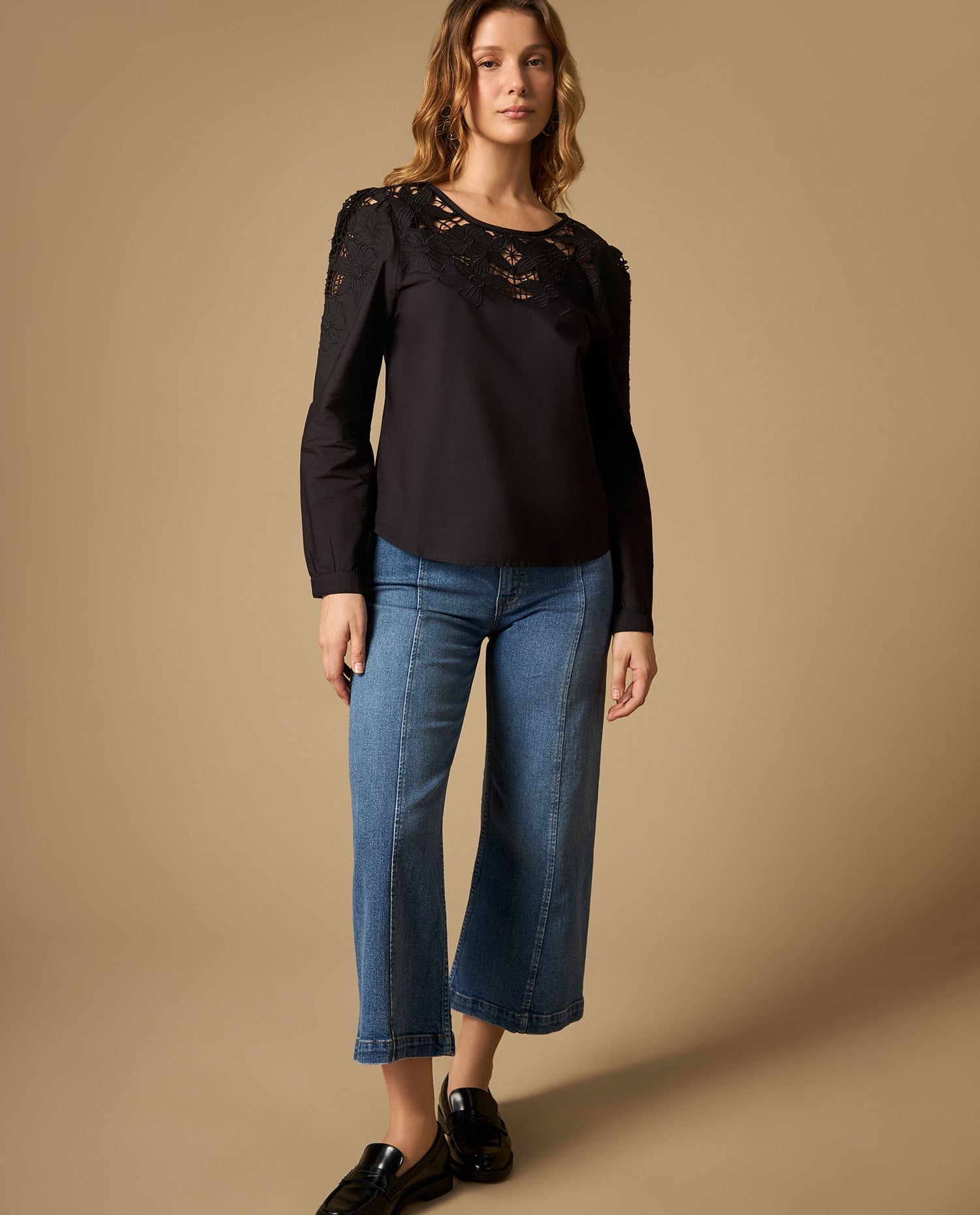 Jean culotte largo capri - Azul
