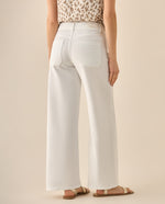 Jean Boot Cut en white denim para mujer - Crudo
