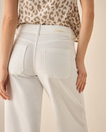 Jean Boot Cut en white denim para mujer - Crudo