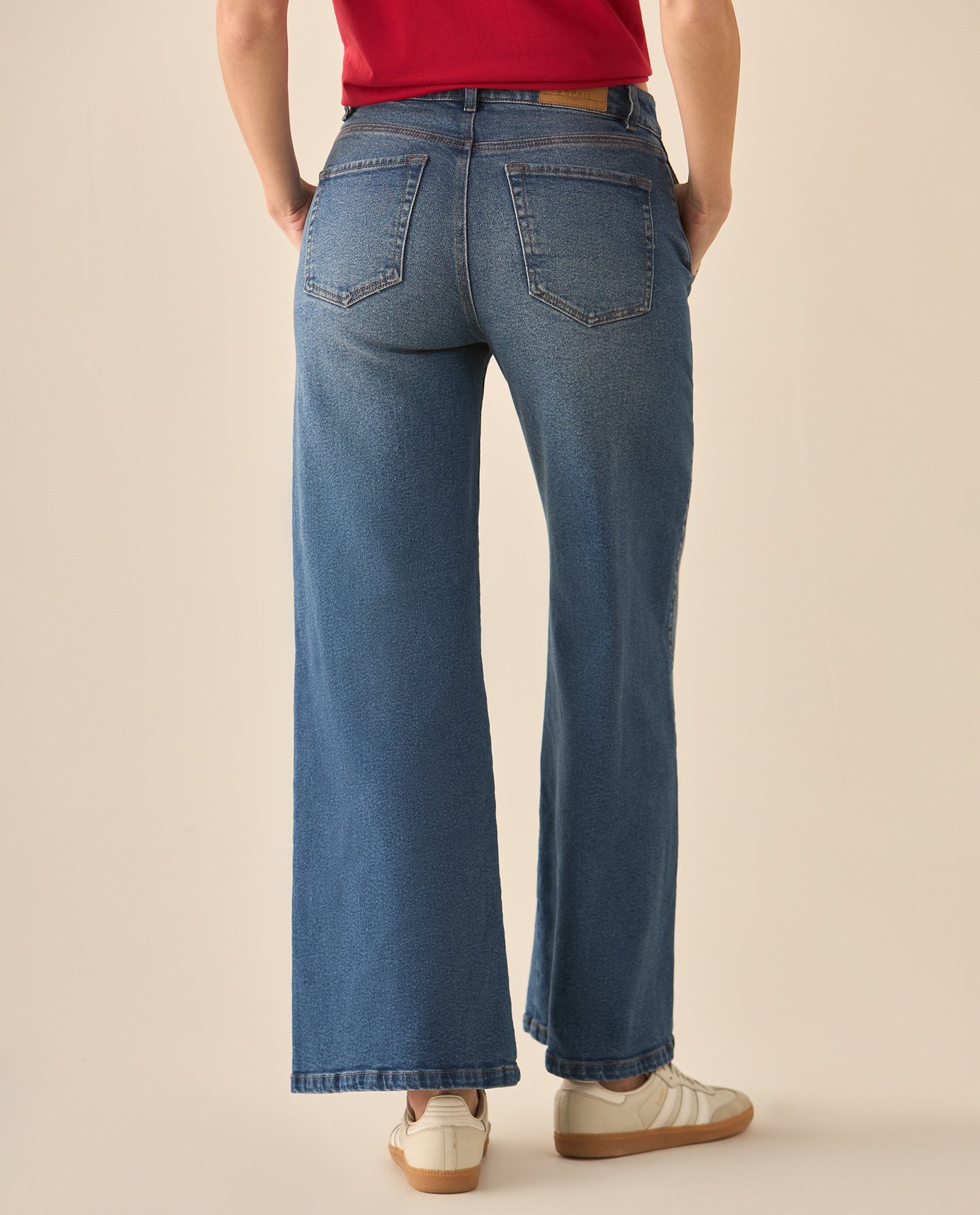 Jean Wide Leg tono medio para mujer - Azul