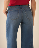Jean Wide Leg tono medio para mujer - Azul