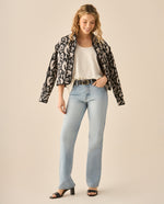 Jean Straight tono claro para mujer   - Azul