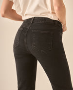 Jean Boot Cut en black denim para mujer - Negro
