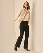 Jean Boot Cut en black denim para mujer - Negro
