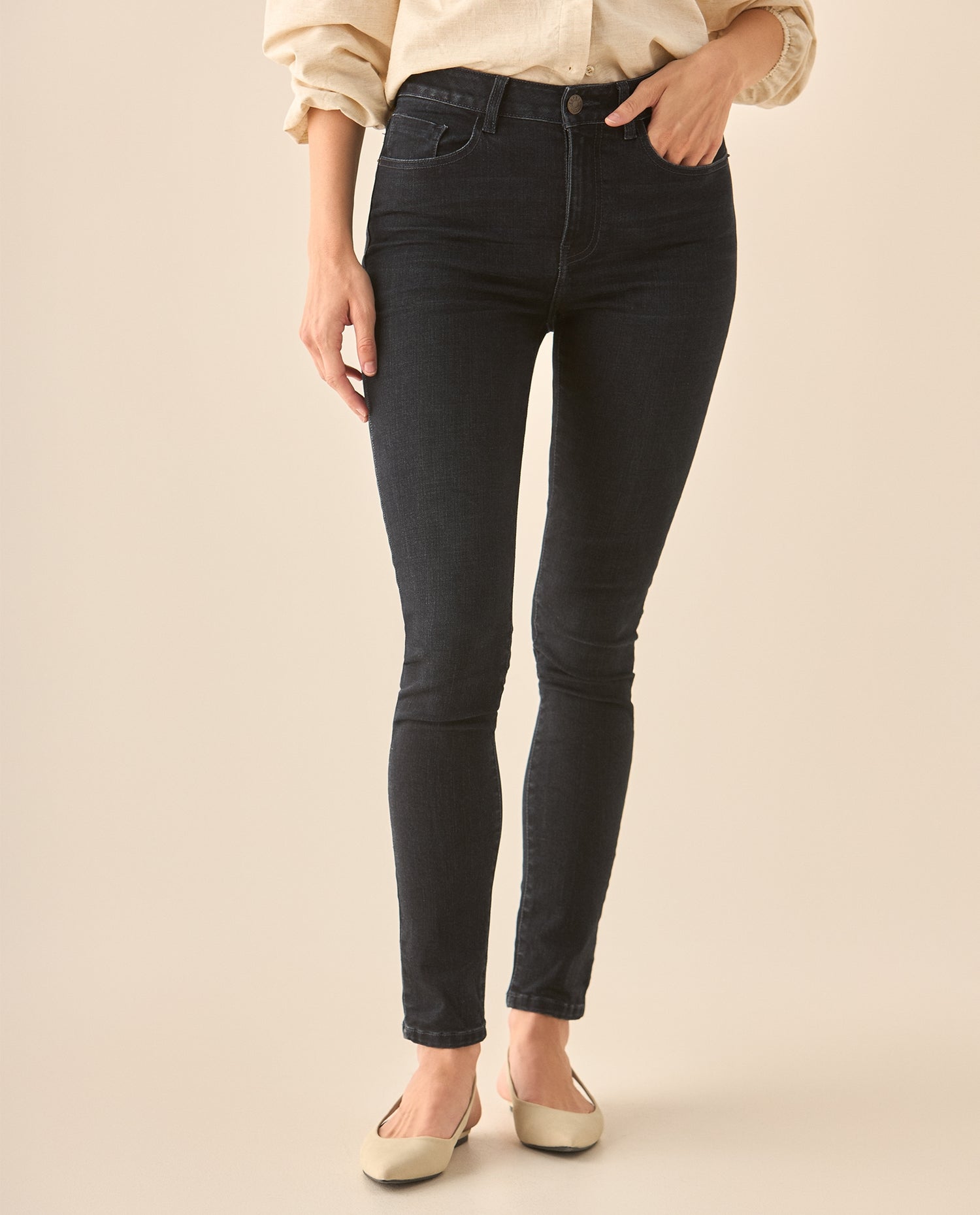 Jean Skinny tono oscuro para mujer  - Azul