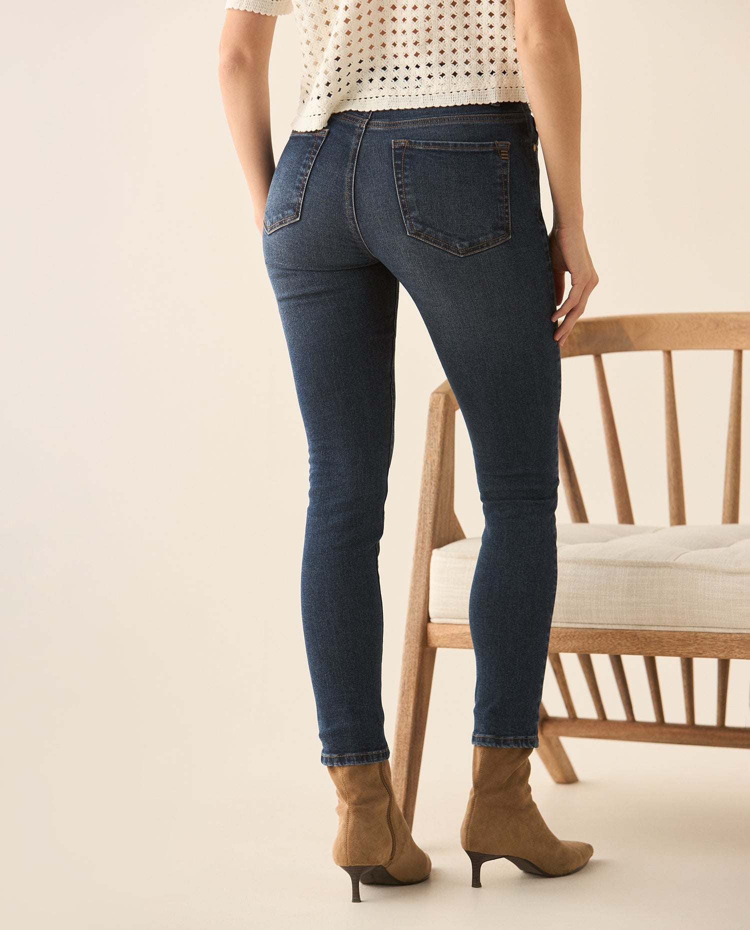 Jean skinny fit tono medio para mujer - Azul