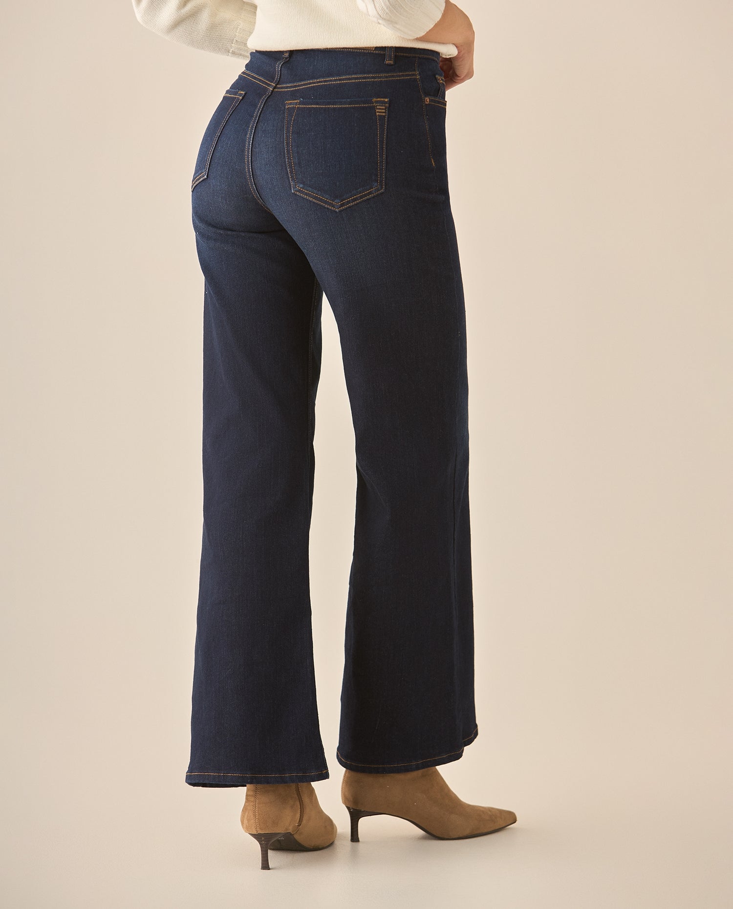 Jean Wide Leg tono medio para mujer - Azul