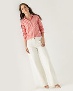 Jean Wide leg tono claro para mujer - Crudo
