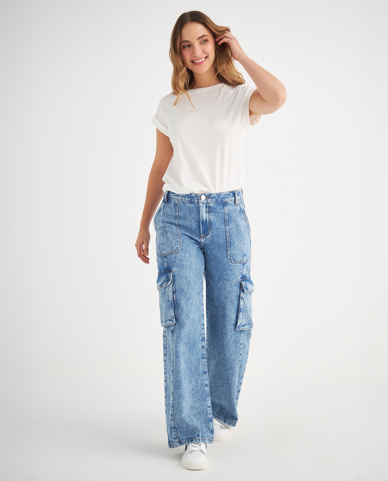 Jean tipo cargo para mujer - Azul 34_679F005_AZU174027_0