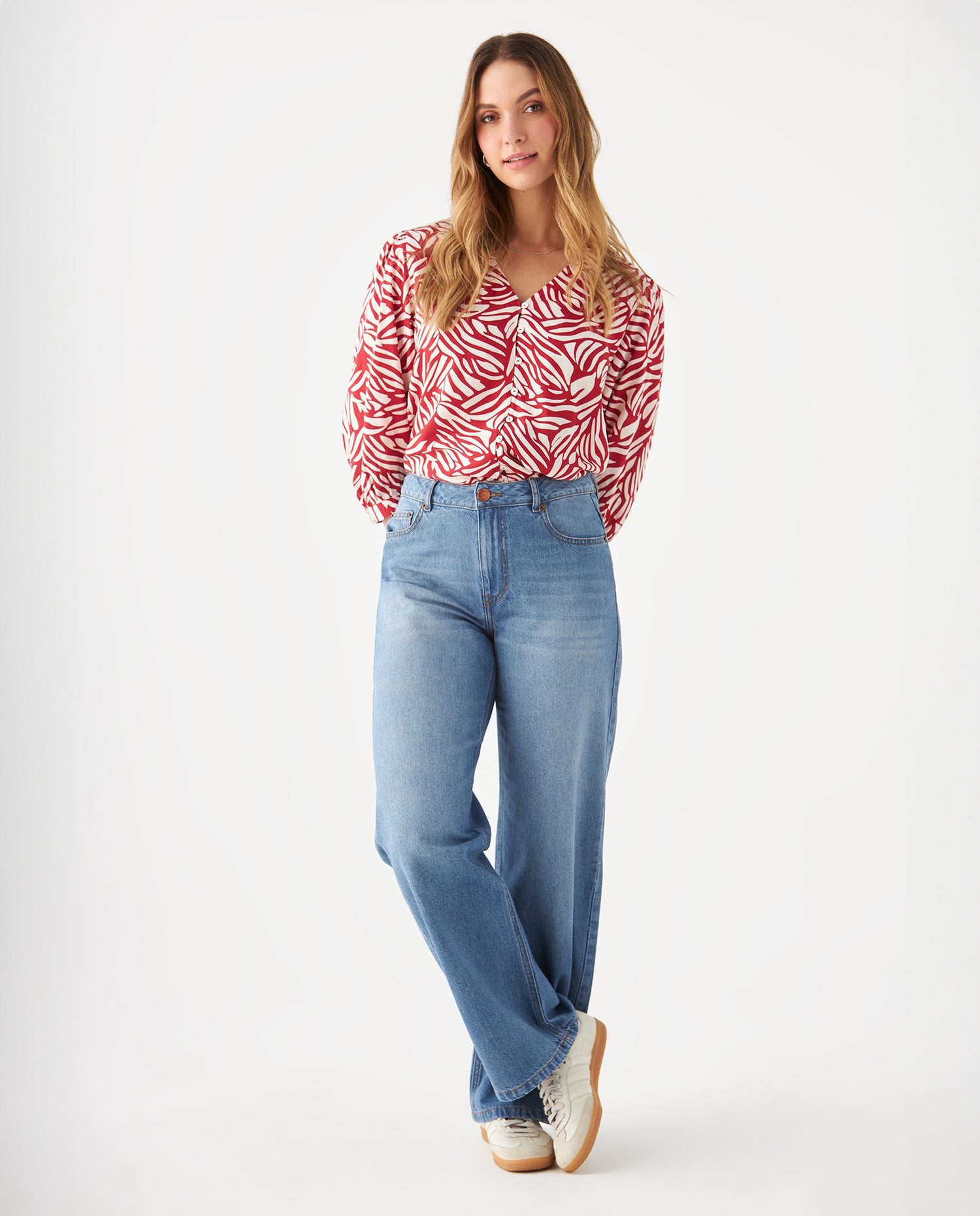 Jean Relaxed fit para mujer - Azul