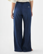 Jean Wide Leg pretina elástica posterior para mujer - Azul