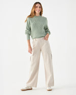 Jean Cargo tono claro para mujer - Crudo
