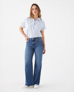 Jean Wide Leg tono medio para mujer - Azul