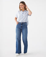 Jean Wide Leg tono medio para mujer - Azul