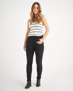 Jean Skinny en black denim para mujer - Negro