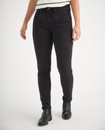 Jean Skinny en black denim para mujer - Negro
