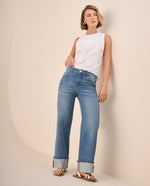 Jean Straight Azul Medio con Tencel - Azul