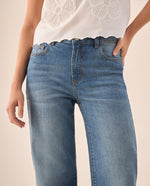 Jean Straight Azul Medio con Tencel - Azul