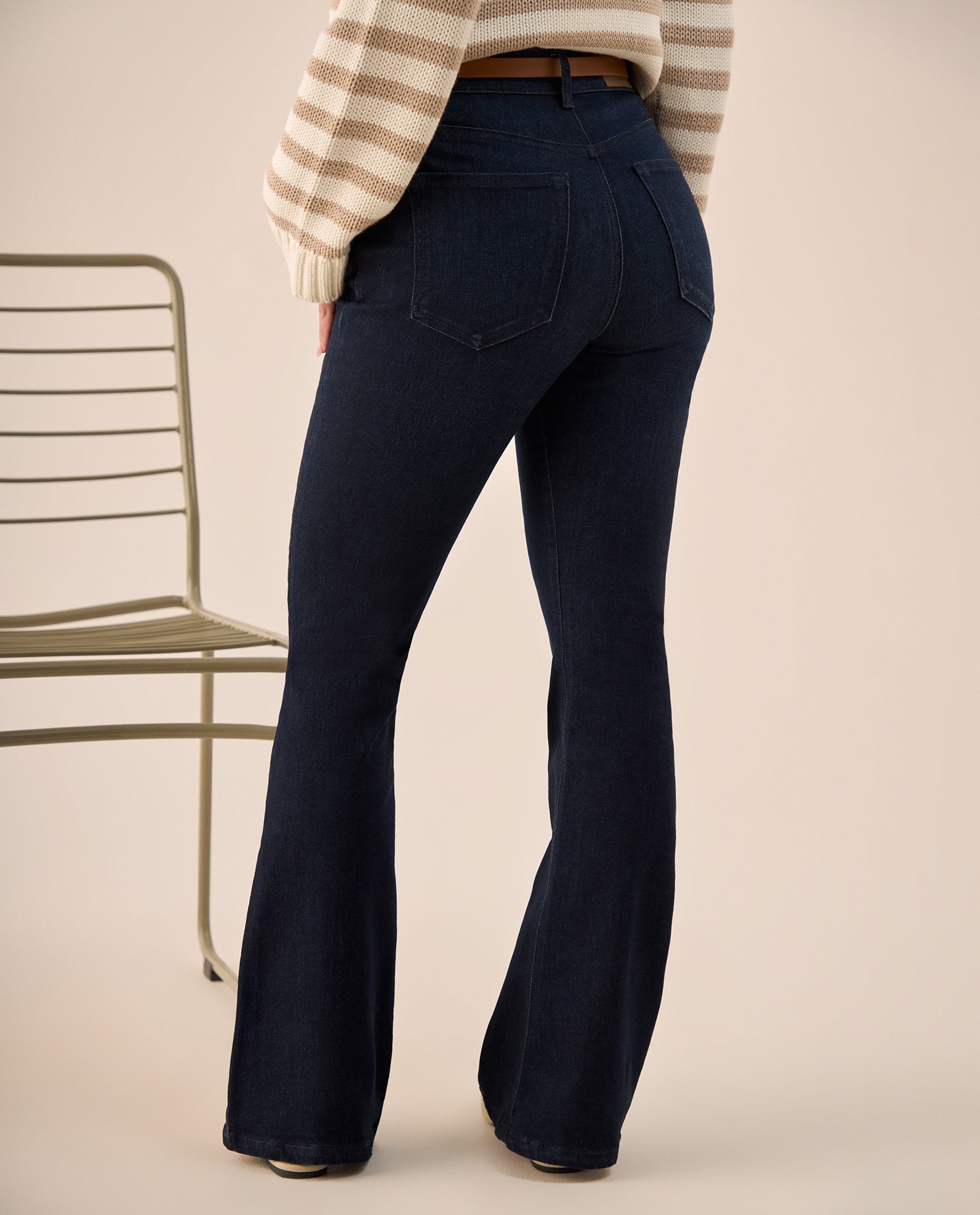 Jean Flare Azul Oscuro Tiro Alto - Azul 34_679G009_AZU193924_5