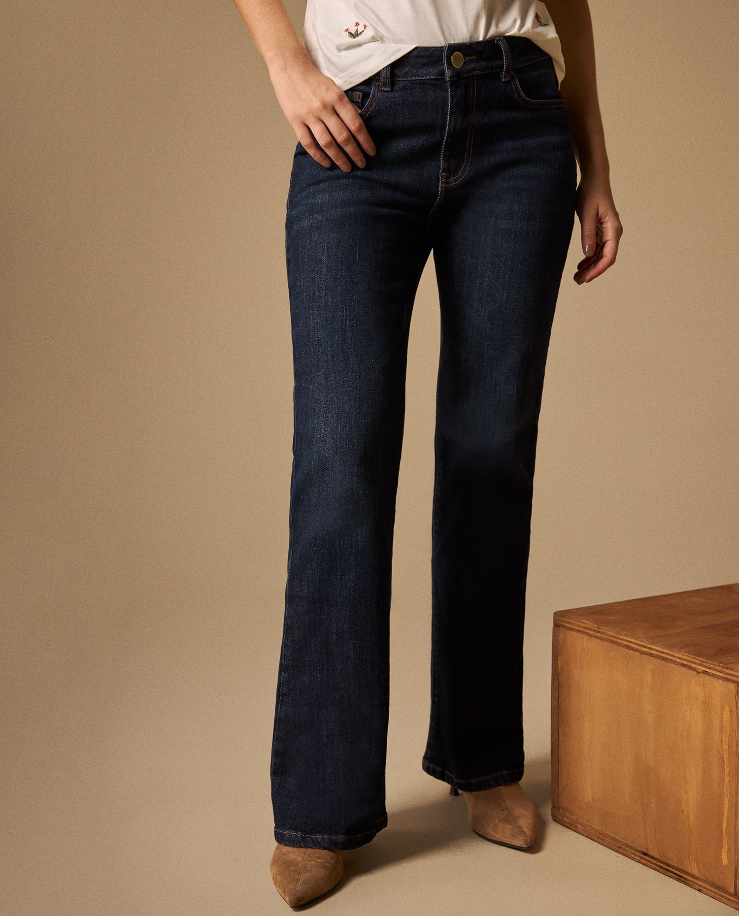 Jean Boot Cut Azul Rivera Medio - Azul