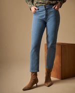 Jean Mom Azul Claro Tiro Alto - Azul
