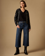 Jean Culotte Azul Oscuro Tiro Alto - Azul
