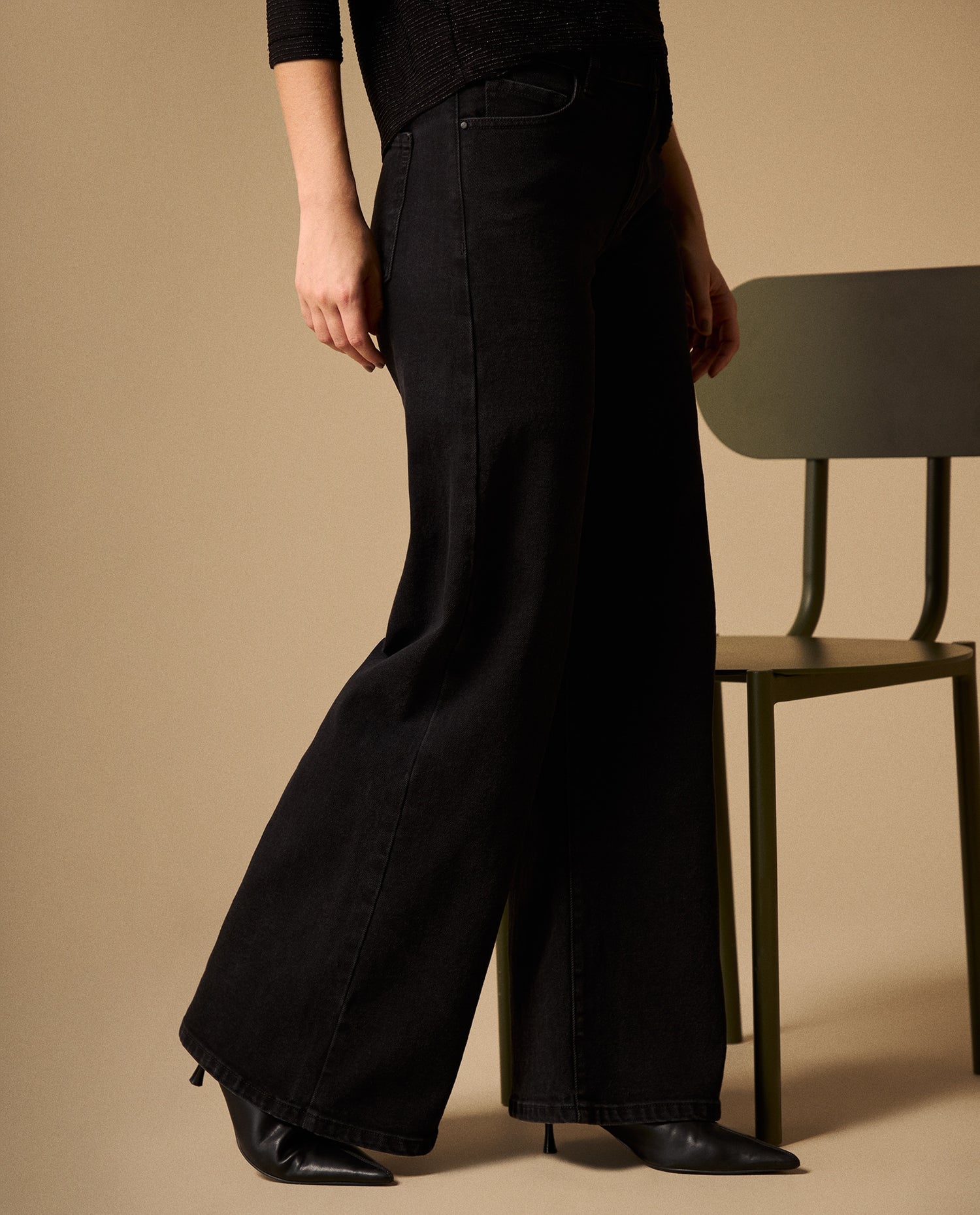 Jean Wide Leg Negro Intenso - Negro