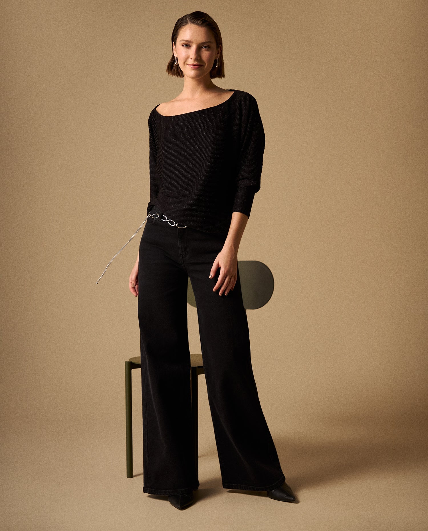 Jean Wide Leg Negro Intenso - Negro