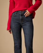 Jean Straight Azul Oscuro con Stretch Suave - Azul