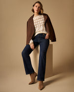 Jean Straight Azul con Detalles Dorados - Azul