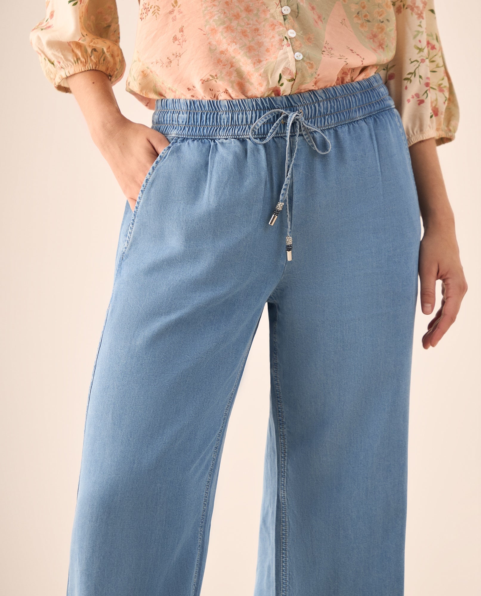 Jean Wide Leg Azul Claro con Cordón Ajustable - Azul 34_679G036_AZU114604_4