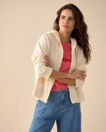 Buzo tipo hoodie para mujer - Crudo