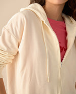 Buzo tipo hoodie para mujer - Crudo