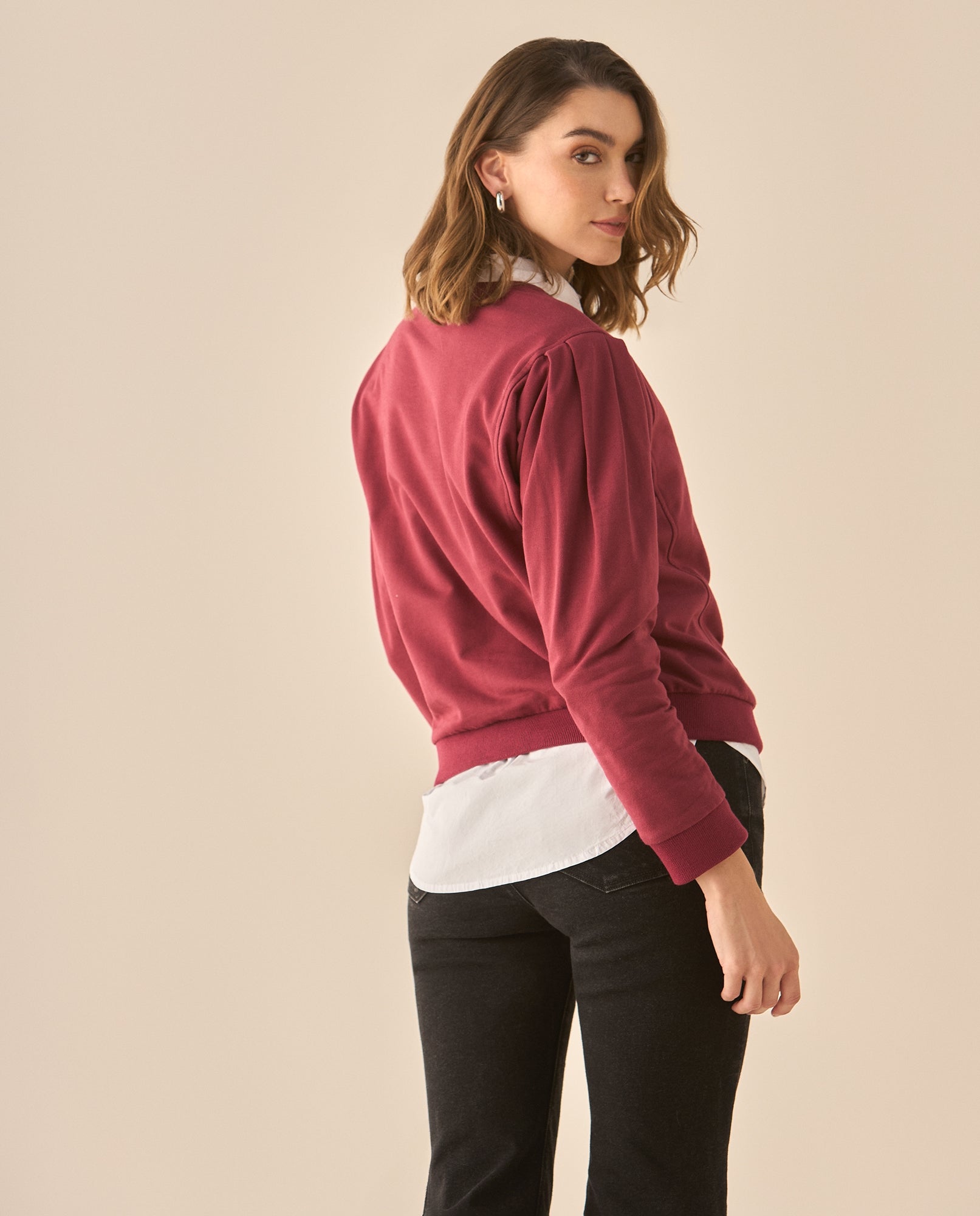 Buzo con detalles bordados para mujer - Rojo 34_683G001_ROJ191726_5