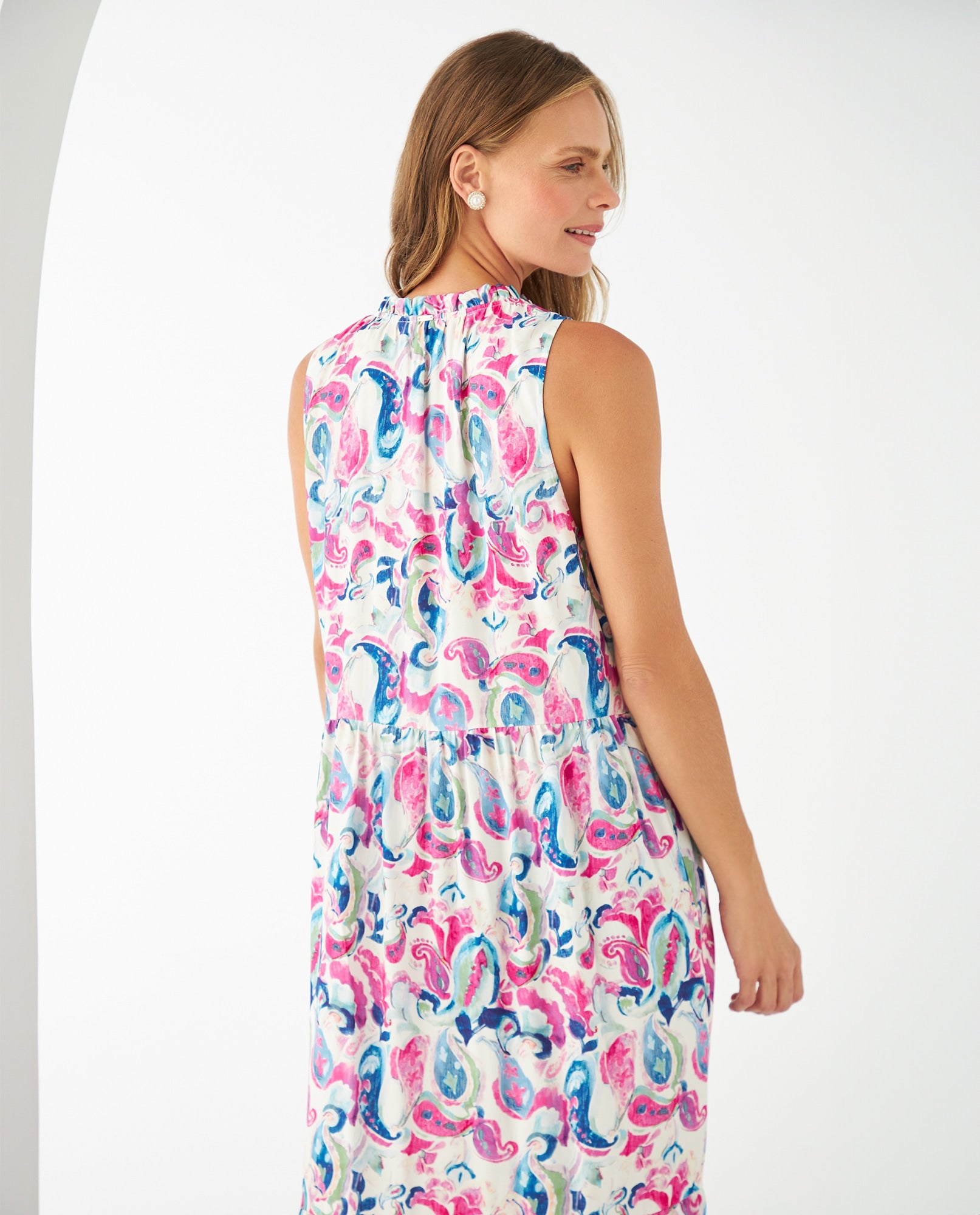 Vestido largo estampado para mujer - Rosa 34_691F003_ROS182328_6