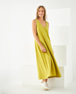 Vestido manga sisa para mujer - Verde