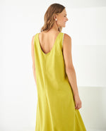 Vestido manga sisa para mujer - Verde