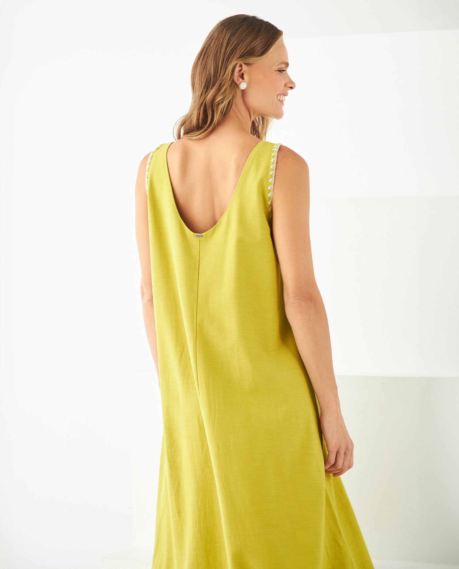 Vestido manga sisa para mujer - Verde