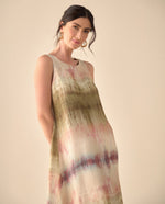 Vestido largo estampado para mujer - Beige