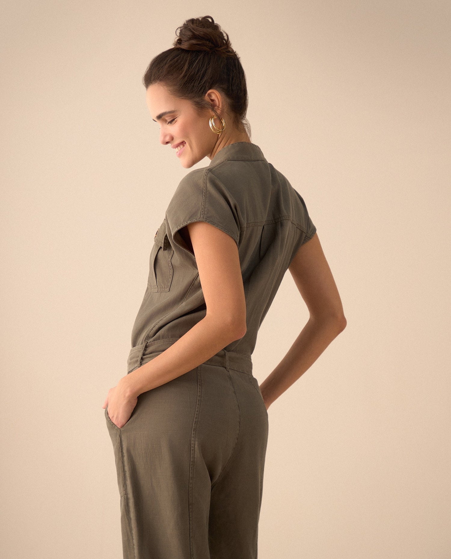 Enterizo de manga sisa para mujer - Verde