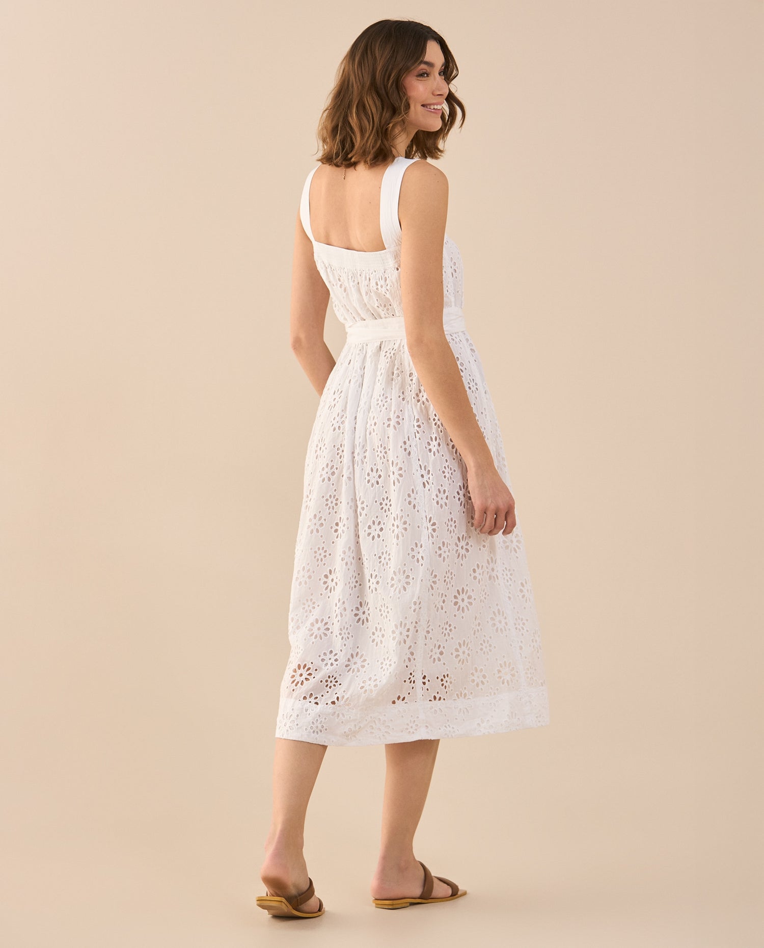 Vestido de corte recto para mujer - Blanco