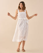 Vestido de corte recto para mujer - Blanco