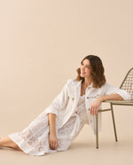 Vestido de corte recto para mujer - Blanco