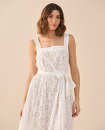 Vestido de corte recto para mujer - Blanco