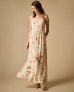 Vestido largo de tiras con silueta fluida - Blanco