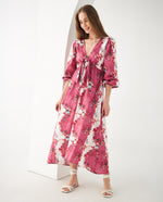 Vestido manga Largo para mujer - Rosa